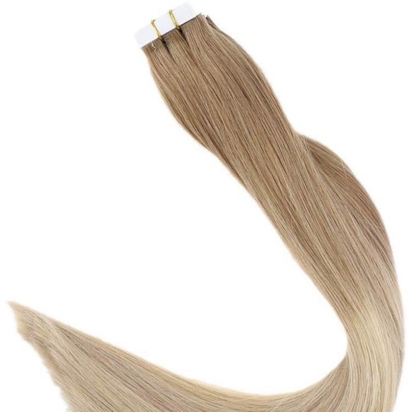 Full Shine Best Virgin Hair Light Blonde Tape in Hair  ✨ 3 18” #12 #18 #60 HUMAN HAIR TAPE INS *NWT*